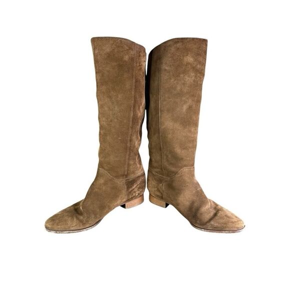 Polo Ralph Lauren Brown Suede Fringe Tall Western Boots US 9.5 EU 40.5 - Picture 6 of 12